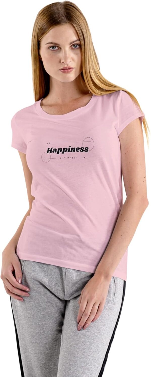 Women T-shirt, Happiness is a Habit, Graphic Tee, Positive Vibes Shirt, Inspirational Top